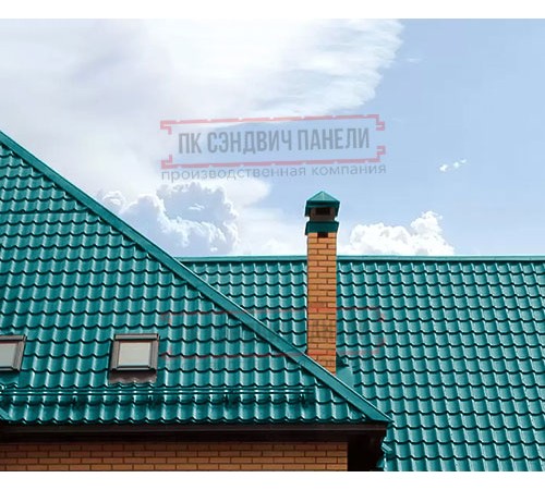 Металлочерепица Ламонтерра RAL5021 Полиэстер-0.45
