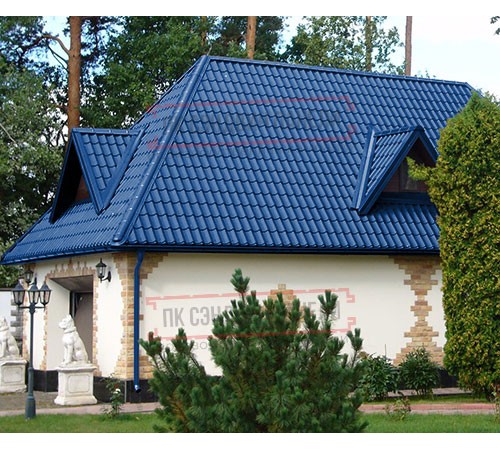 Металлочерепица Ламонтерра X RAL5005 Полиэстер-0.5