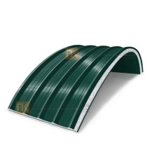 Сэндвич-панели арочные с пенополистиролом, ширина 1200 мм, толщина 250 мм, 0.5/0.5, RAL6005