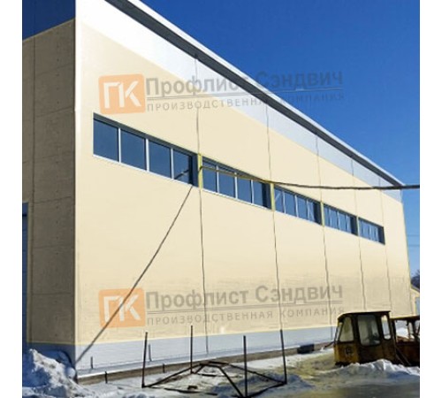 Сэндвич панели гладкие с пенополиизоциануратом, ширина 1200 мм, толщина 150 мм, 0.5/0.5, RAL1015