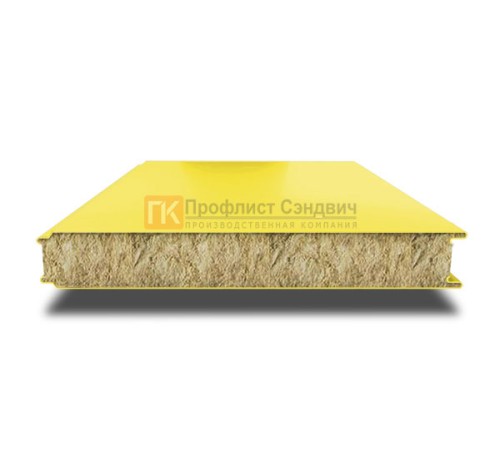 Сэндвич панели гладкие с минеральной ватой, ширина 1200 мм, толщина 30 мм, 0.5/0.5, RAL1018