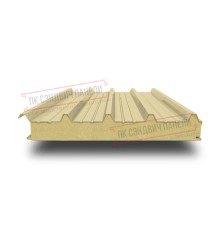 Сэндвич панели кровельные с пенополиуретаном, ширина 1200 мм, толщина 200 мм, 0.5/0.5, RAL 1014
