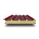 Сэндвич панели кровельные с пенополиуретаном, ширина 1000 мм, толщина 100 мм, 0.5/0.5, RAL3005