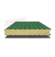 Сэндвич панели стеновые с пенополиизоциануратом, ширина 1200 мм, толщина 10 мм, 0.5/0.5, RAL6002
