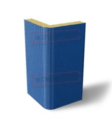 Угловая сэндвич-панель вертикальная из пенополиизоцианурата, 0.5/0.5, ширина 1200 мм, толщина 10 мм, RAL5005