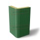 Угловая сэндвич-панель вертикальная из пенополиизоцианурата, 0.5/0.5, ширина 1000 мм, толщина 20 мм, RAL6002
