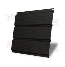 Софит металлический полная перфорация 0,5 Satin с пленкой RAL 9005 черный