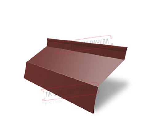 Ламель жалюзи Milan 0,5 Satin с пленкой RAL 3009 оксидно-красный