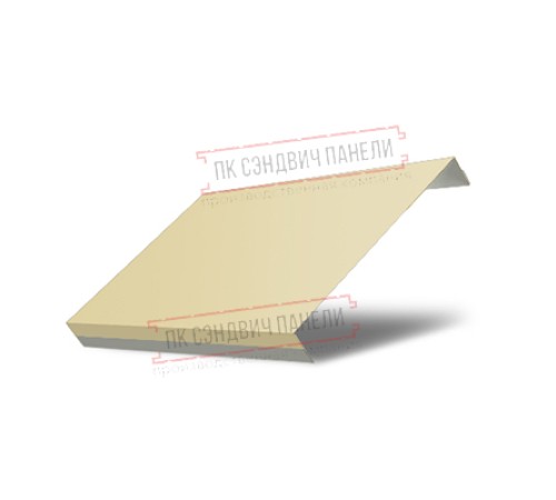 Ламель обратная 125 жалюзи Texas 0,45 PE с пленкой RAL 1014 слоновая кость