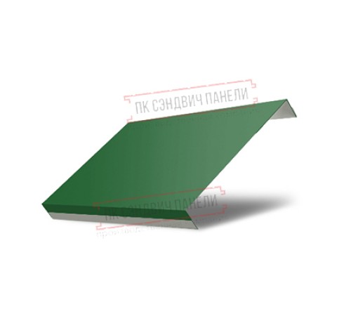 Ламель обратная 125 жалюзи Texas 0,45 PE с пленкой RAL 6002 лиственно-зеленый