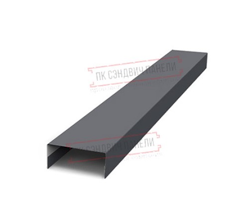 Крепежная планка нижняя Texas 0,5 Rooftop Matte RAL 7024 мокрый асфальт