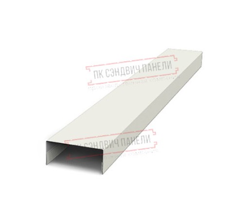 Крепежная планка нижняя Texas 0,5 Satin с пленкой RAL 9003 сигнальный белый