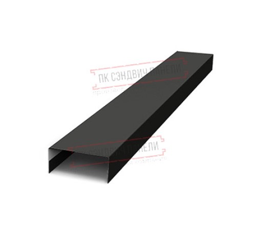 Крепежная планка нижняя Texas 0,45 Drap RAL 9005 черный