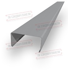 Декоративная планка П - 60х30, ПЭ, Ral 7004 - 0,45мм